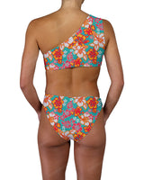 Asymmetrical Cut Out One Shoulder One Piece