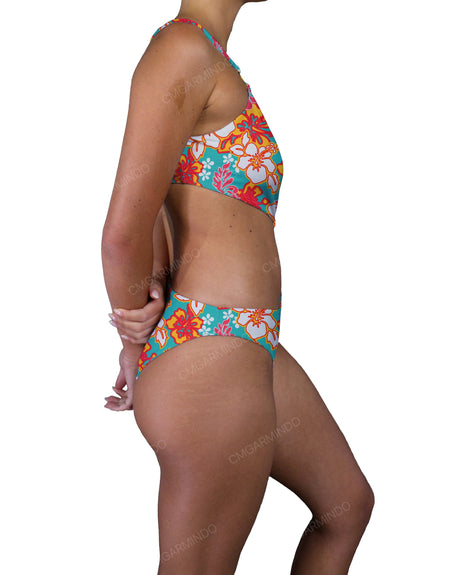 Asymmetrical Cut Out One Shoulder One Piece