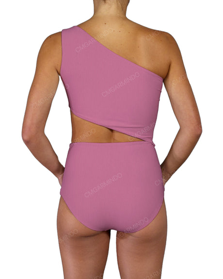 One Shoulder Cut Out One Piece
