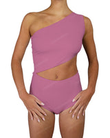 One Shoulder Cut Out One Piece