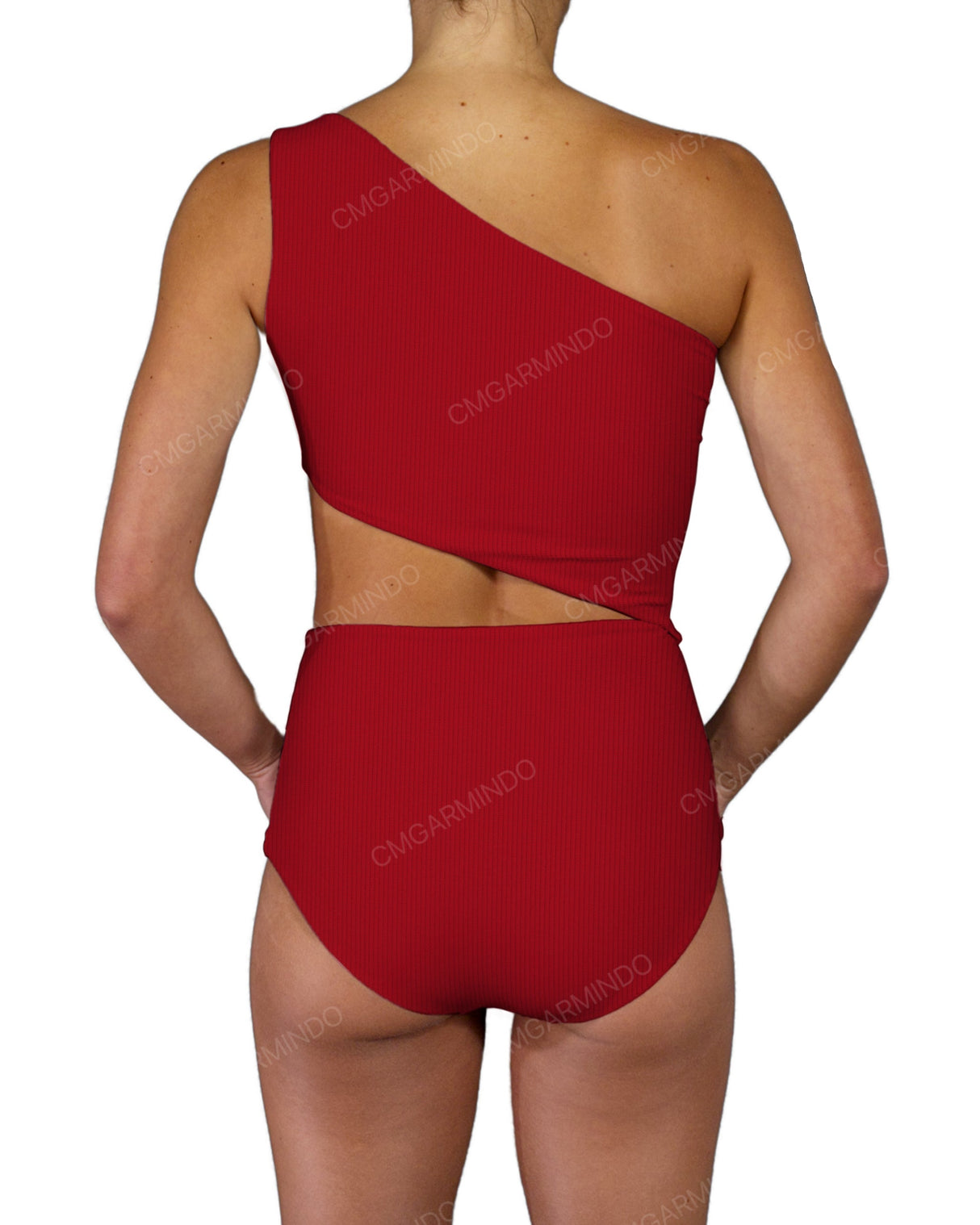 One Shoulder Cut Out One Piece
