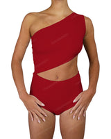 One Shoulder Cut Out One Piece