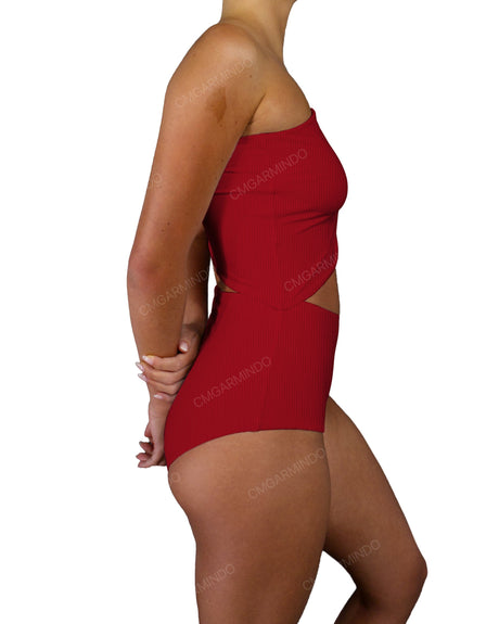 One Shoulder Cut Out One Piece
