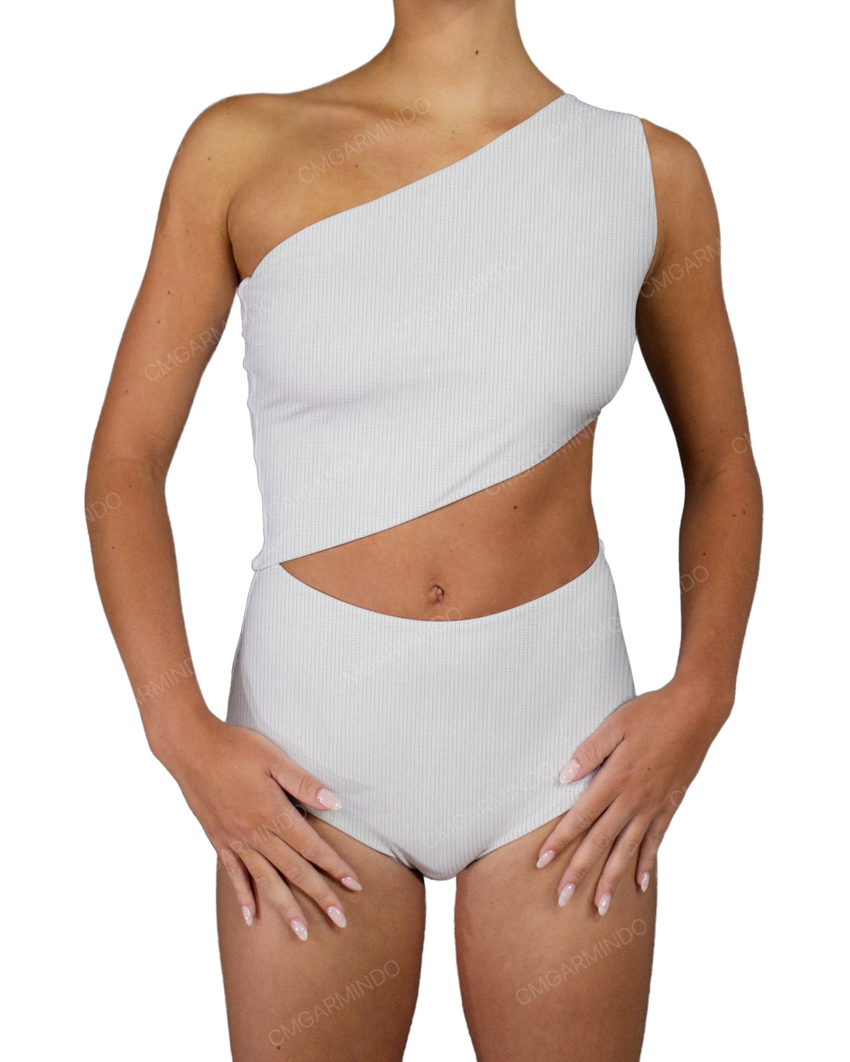 One Shoulder Cut Out One Piece