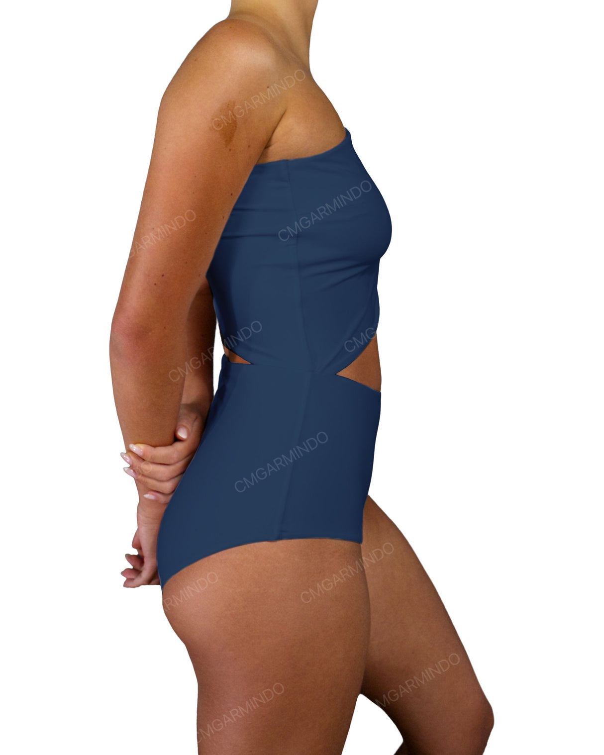One Shoulder Cut Out One Piece