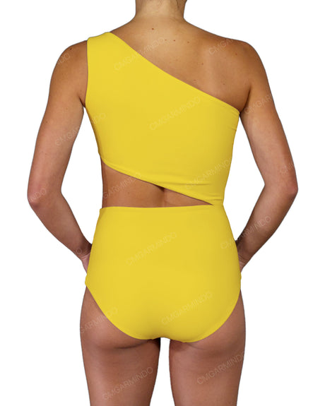 One Shoulder Cut Out One Piece