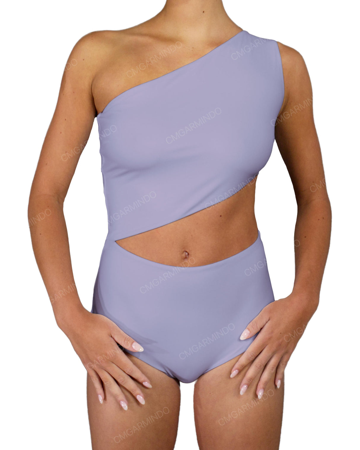 One Shoulder Cut Out One Piece