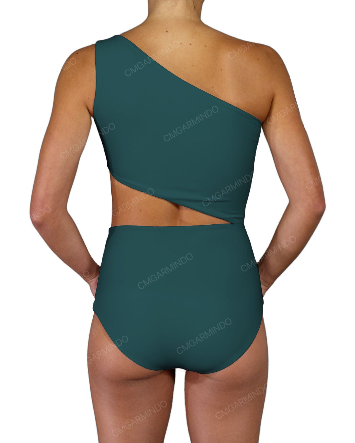 One Shoulder Cut Out One Piece