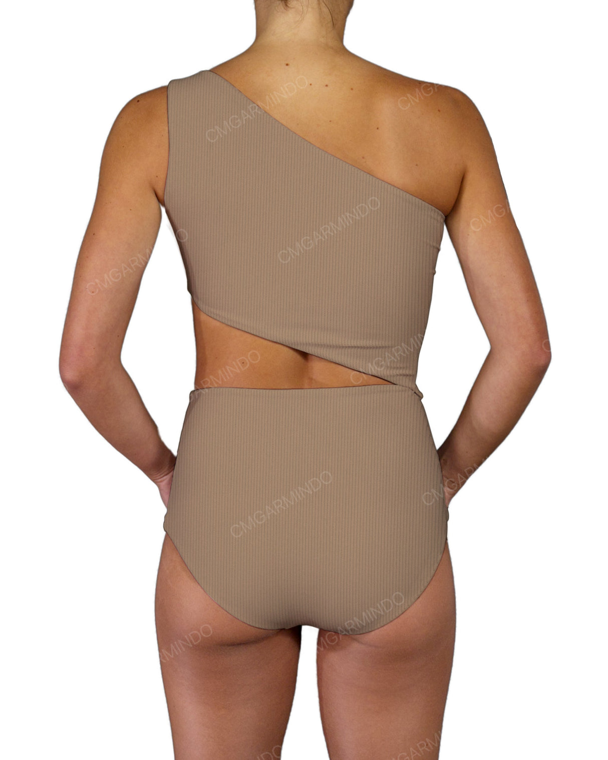 One Shoulder Cut Out One Piece