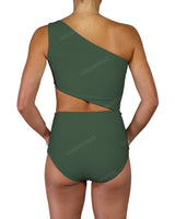 One Shoulder Cut Out One Piece
