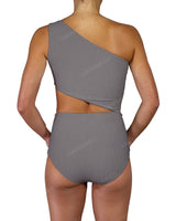 One Shoulder Cut Out One Piece