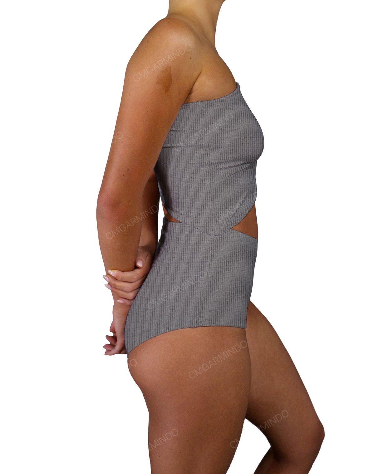 One Shoulder Cut Out One Piece