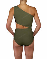 One Shoulder Cut Out One Piece