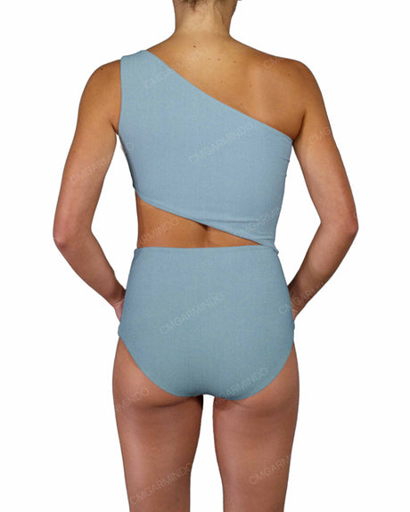 One Shoulder Cut Out One Piece