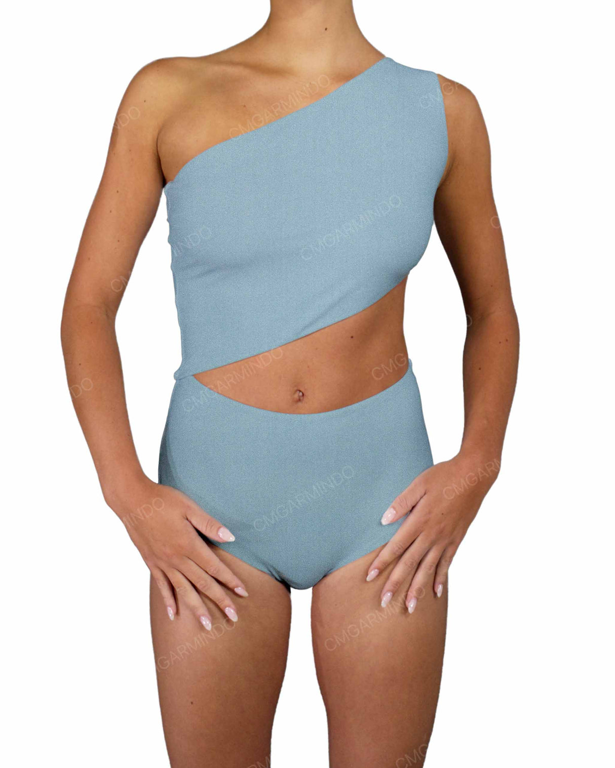 One Shoulder Cut Out One Piece