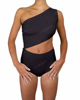 One Shoulder Cut Out One Piece