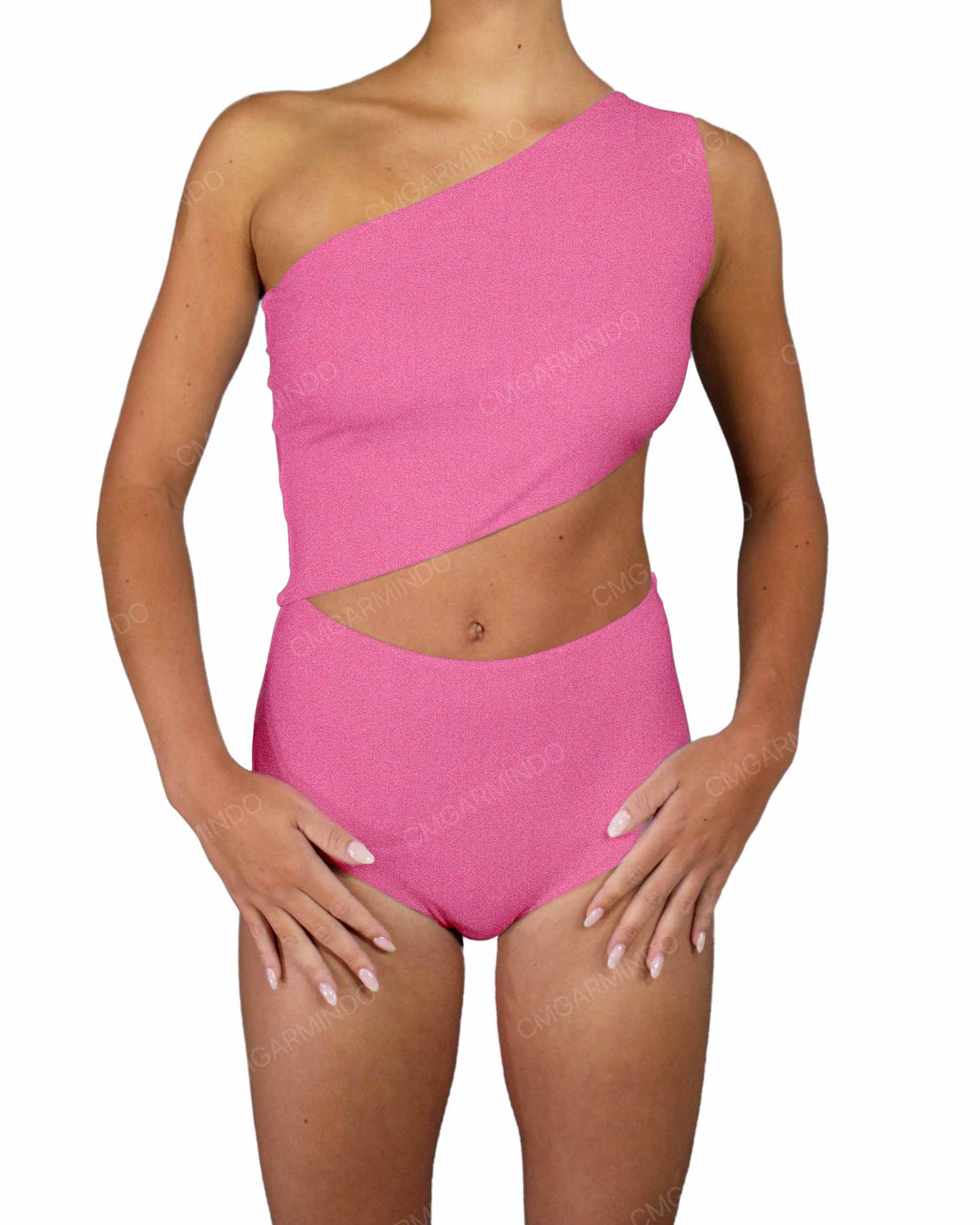 One Shoulder Cut Out One Piece