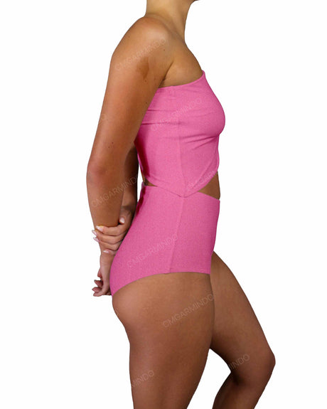One Shoulder Cut Out One Piece