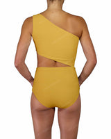 One Shoulder Cut Out One Piece
