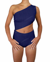 One Shoulder Cut Out One Piece