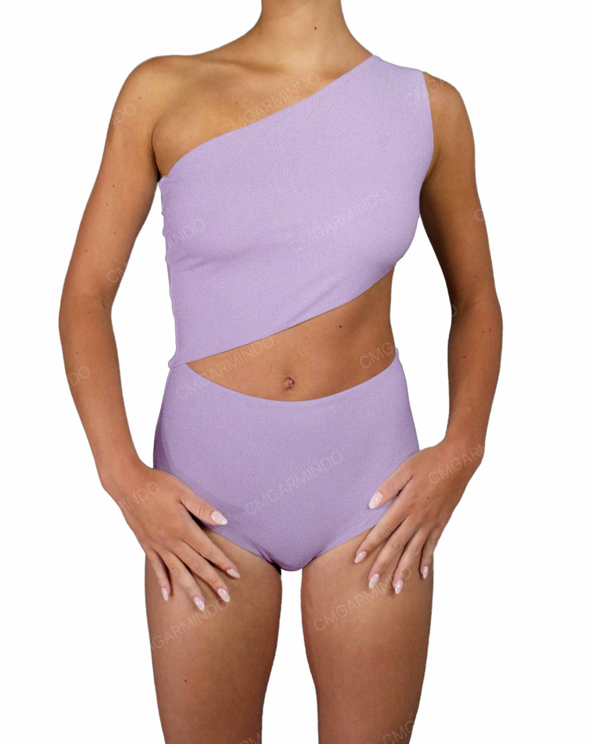 One Shoulder Cut Out One Piece