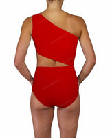 One Shoulder Cut Out One Piece