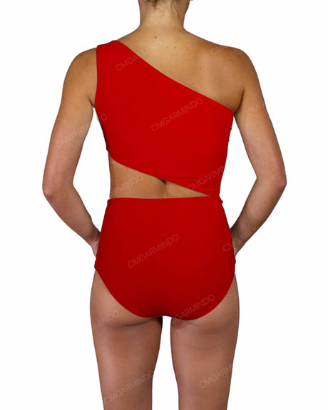 One Shoulder Cut Out One Piece