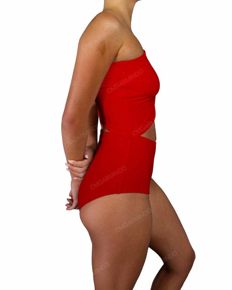 One Shoulder Cut Out One Piece