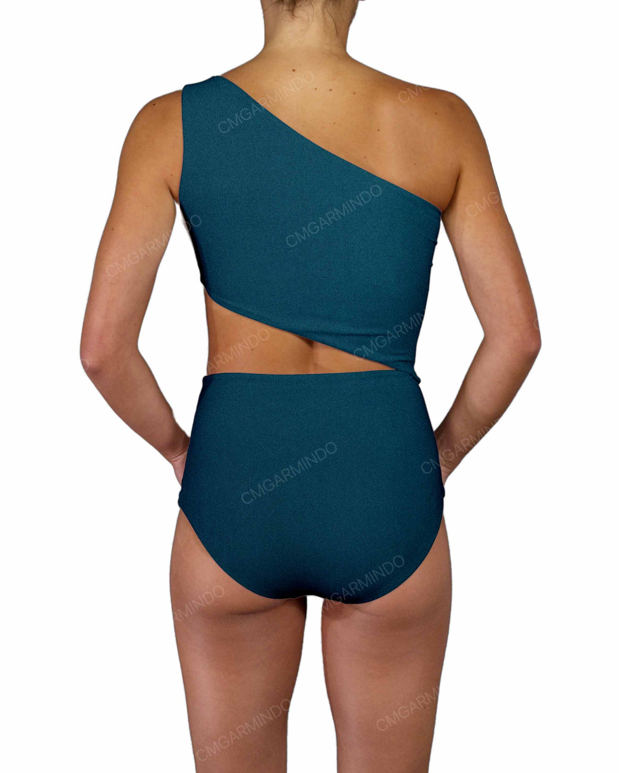 One Shoulder Cut Out One Piece