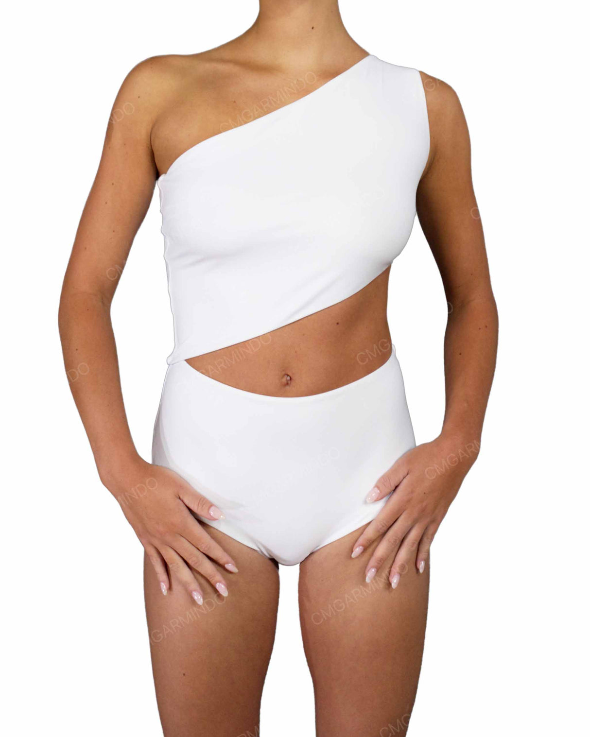 One Shoulder Cut Out One Piece