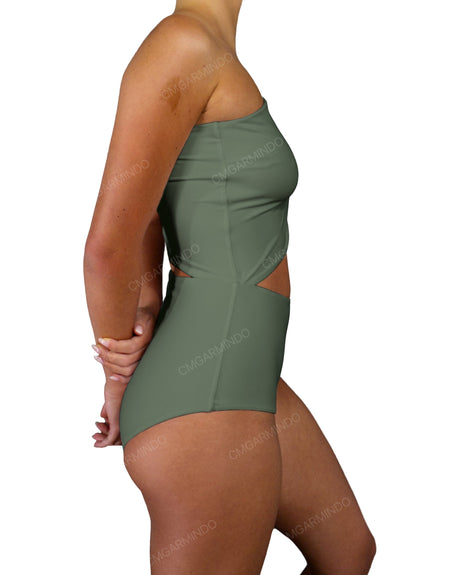 One Shoulder Cut Out One Piece