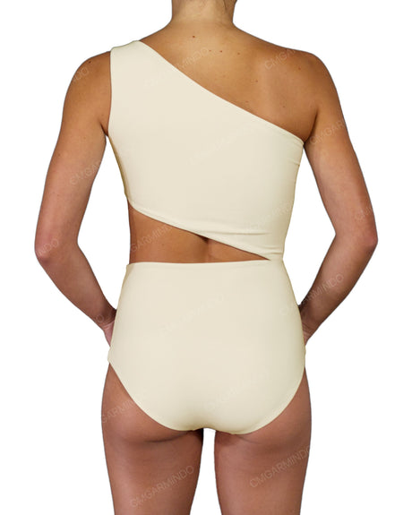 One Shoulder Cut Out One Piece