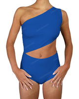 One Shoulder Cut Out One Piece