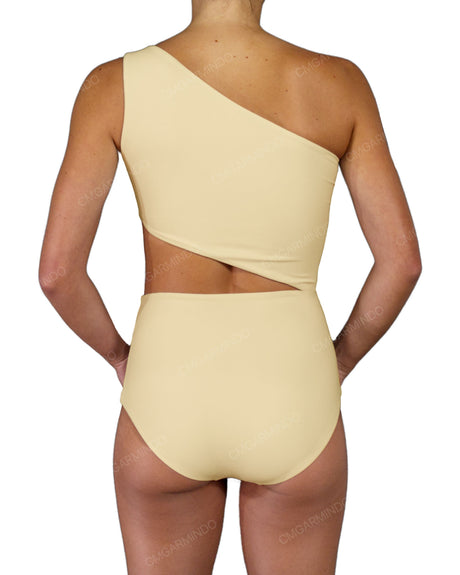 One Shoulder Cut Out One Piece