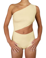 One Shoulder Cut Out One Piece