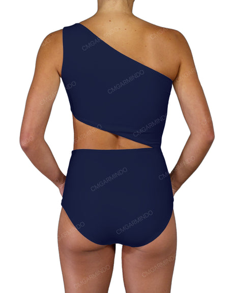 One Shoulder Cut Out One Piece