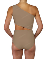 One Shoulder Cut Out One Piece