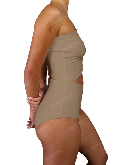 One Shoulder Cut Out One Piece