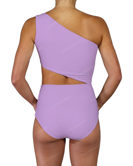 One Shoulder Cut Out One Piece