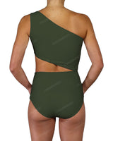 One Shoulder Cut Out One Piece