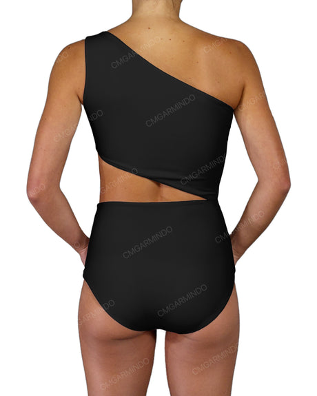One Shoulder Cut Out One Piece