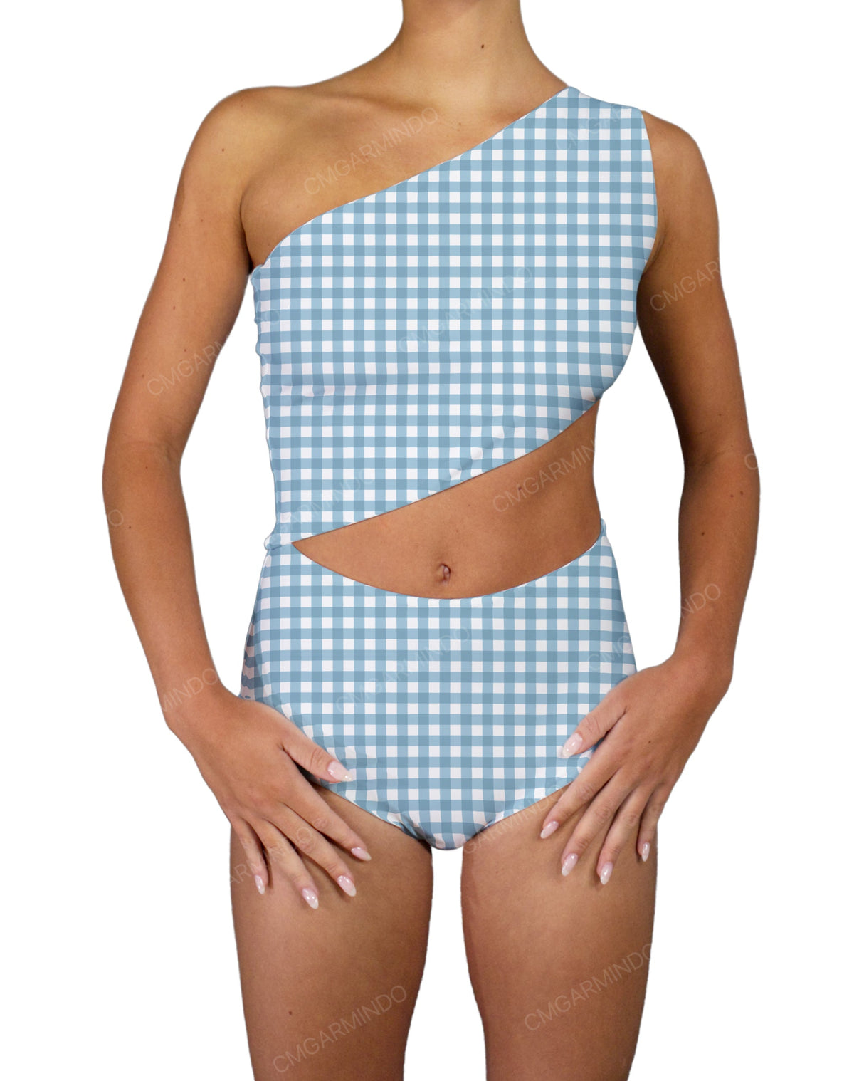 One Shoulder Cut Out One Piece