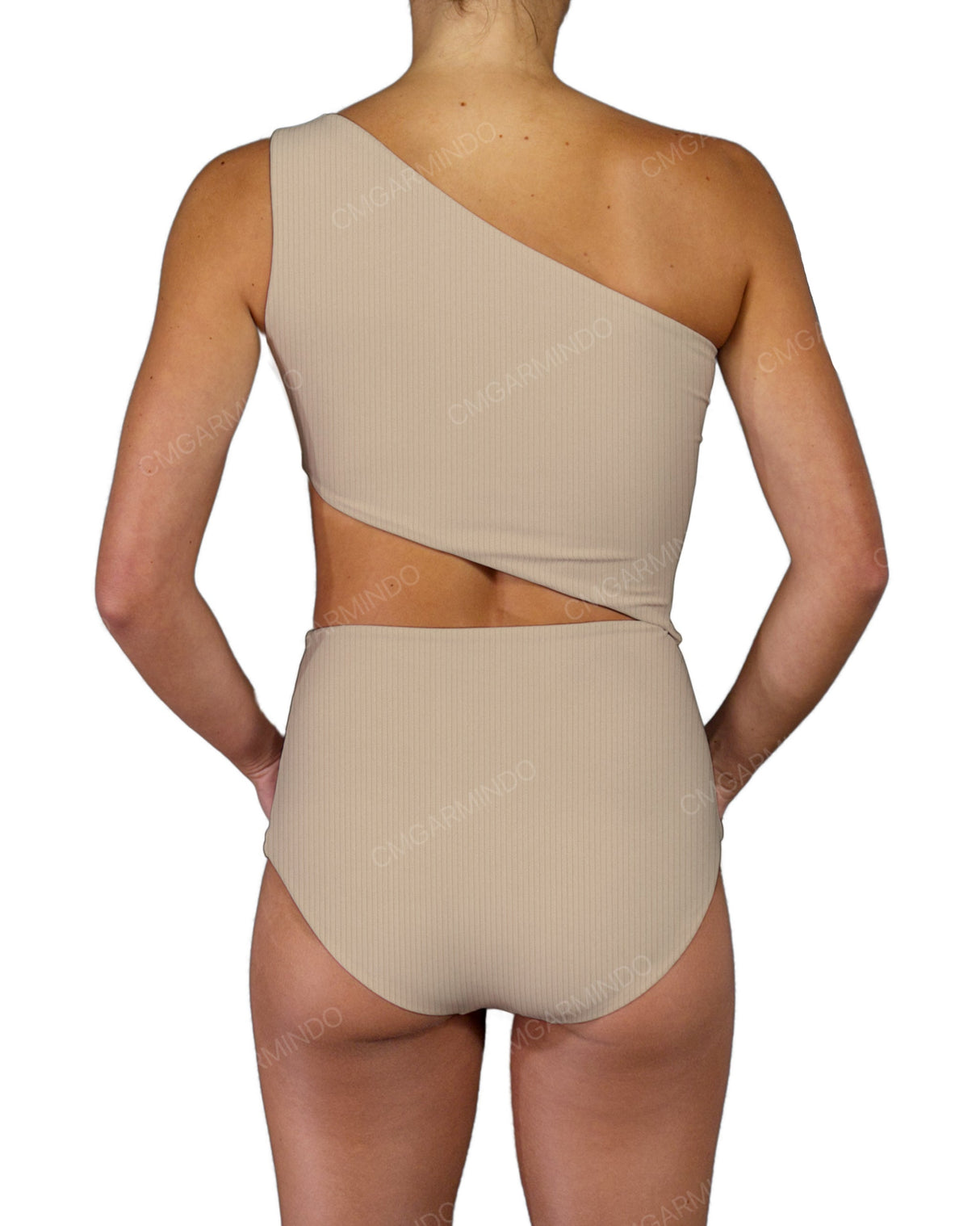 One Shoulder Cut Out One Piece