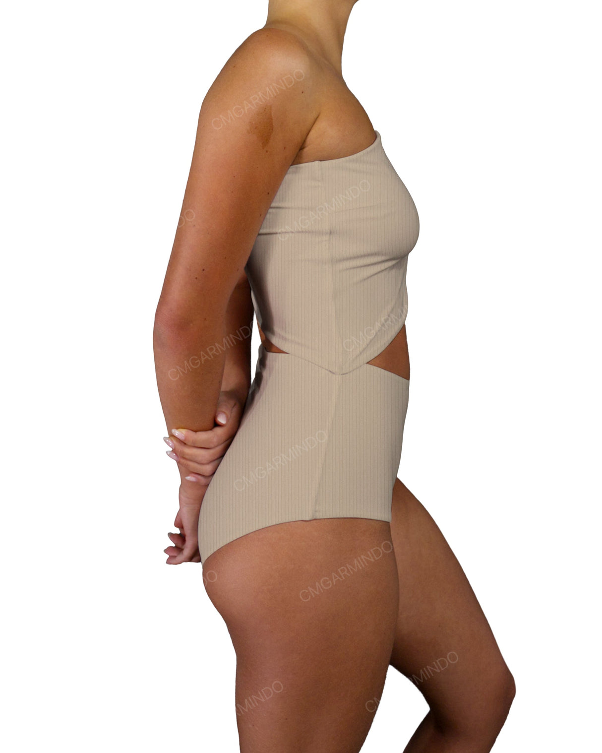 One Shoulder Cut Out One Piece
