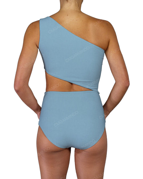 One Shoulder Cut Out One Piece