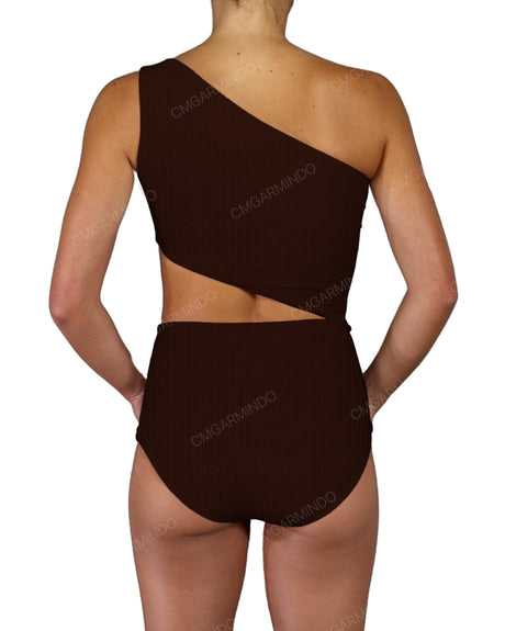 One Shoulder Cut Out One Piece