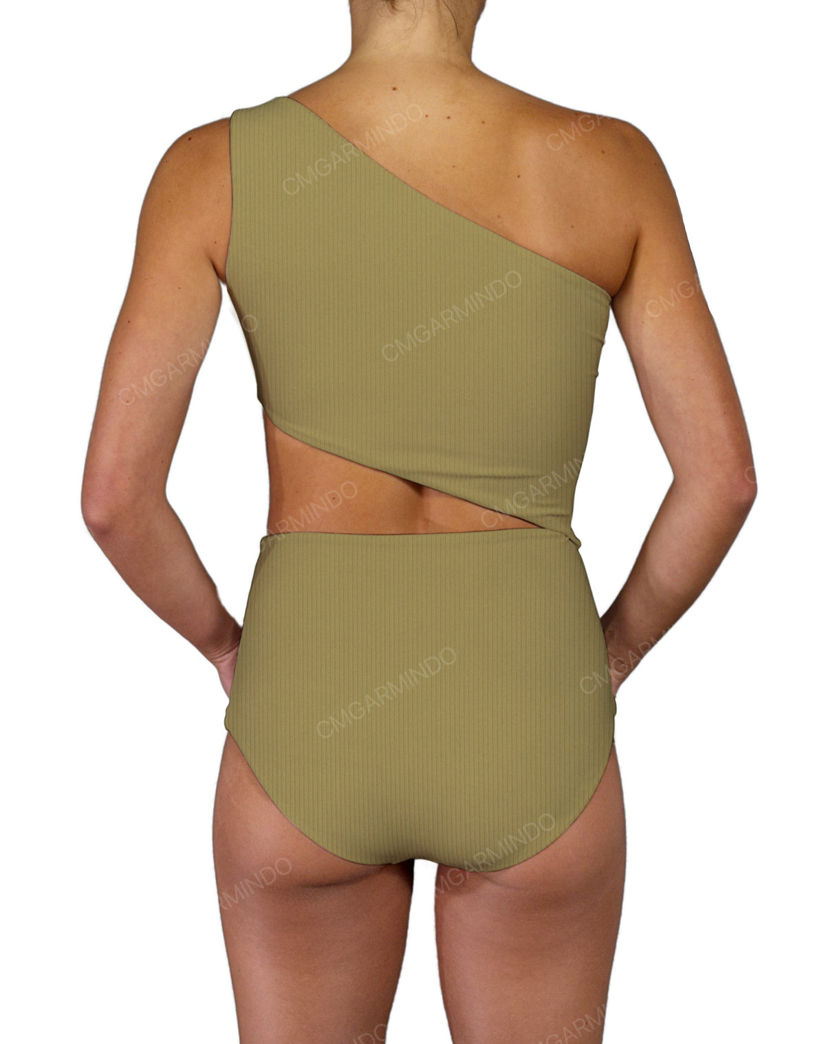 One Shoulder Cut Out One Piece