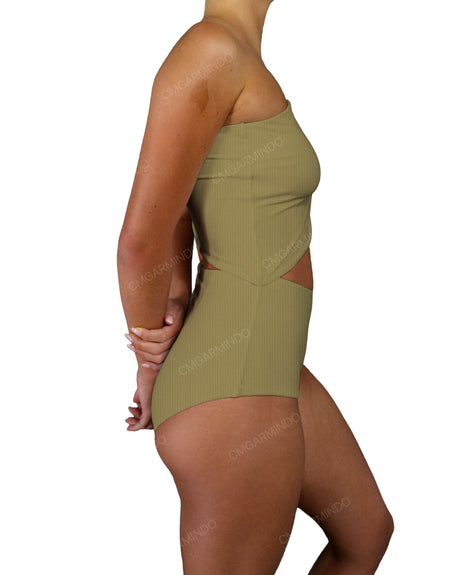One Shoulder Cut Out One Piece