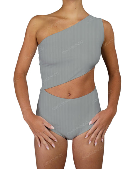One Shoulder Cut Out One Piece
