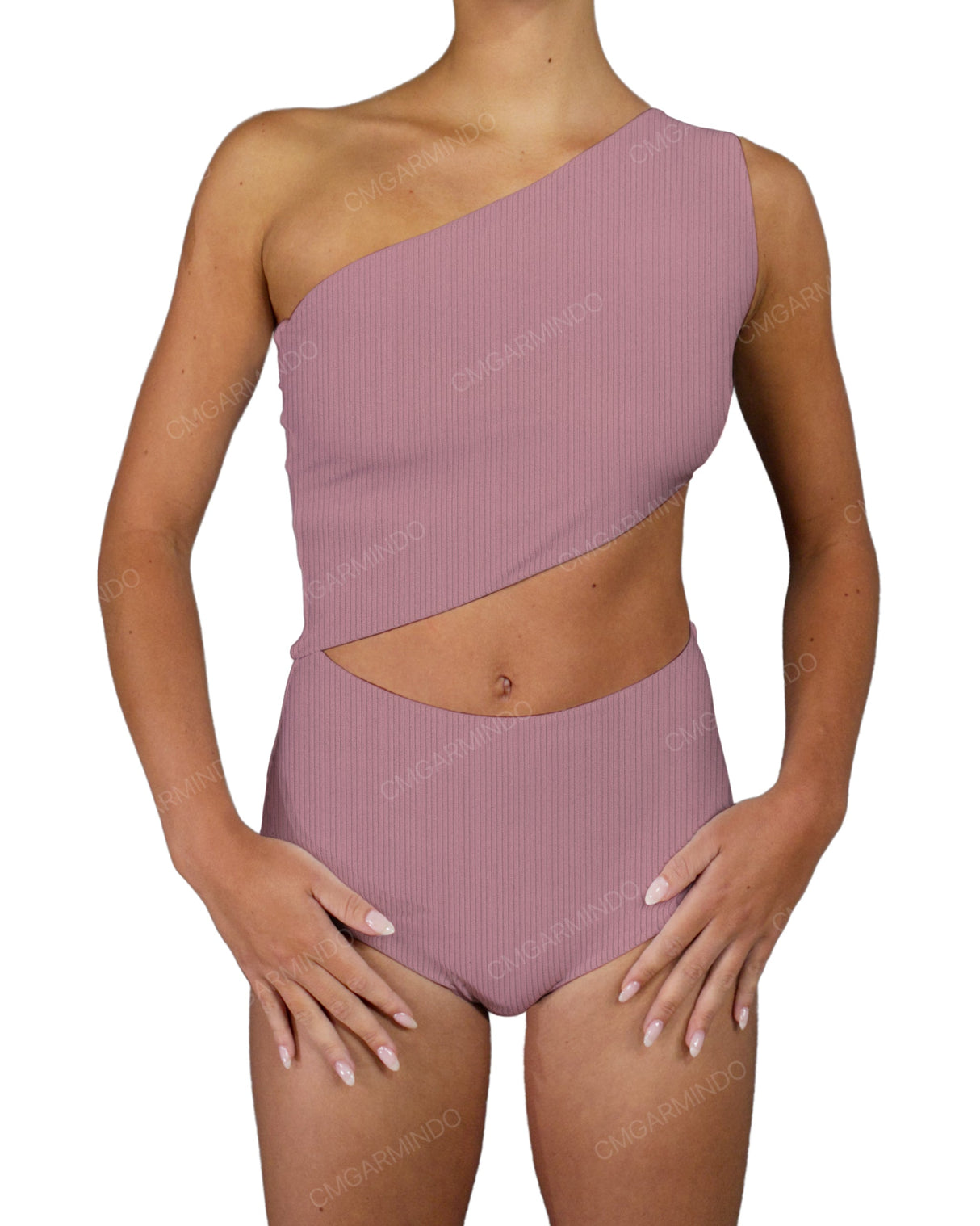One Shoulder Cut Out One Piece